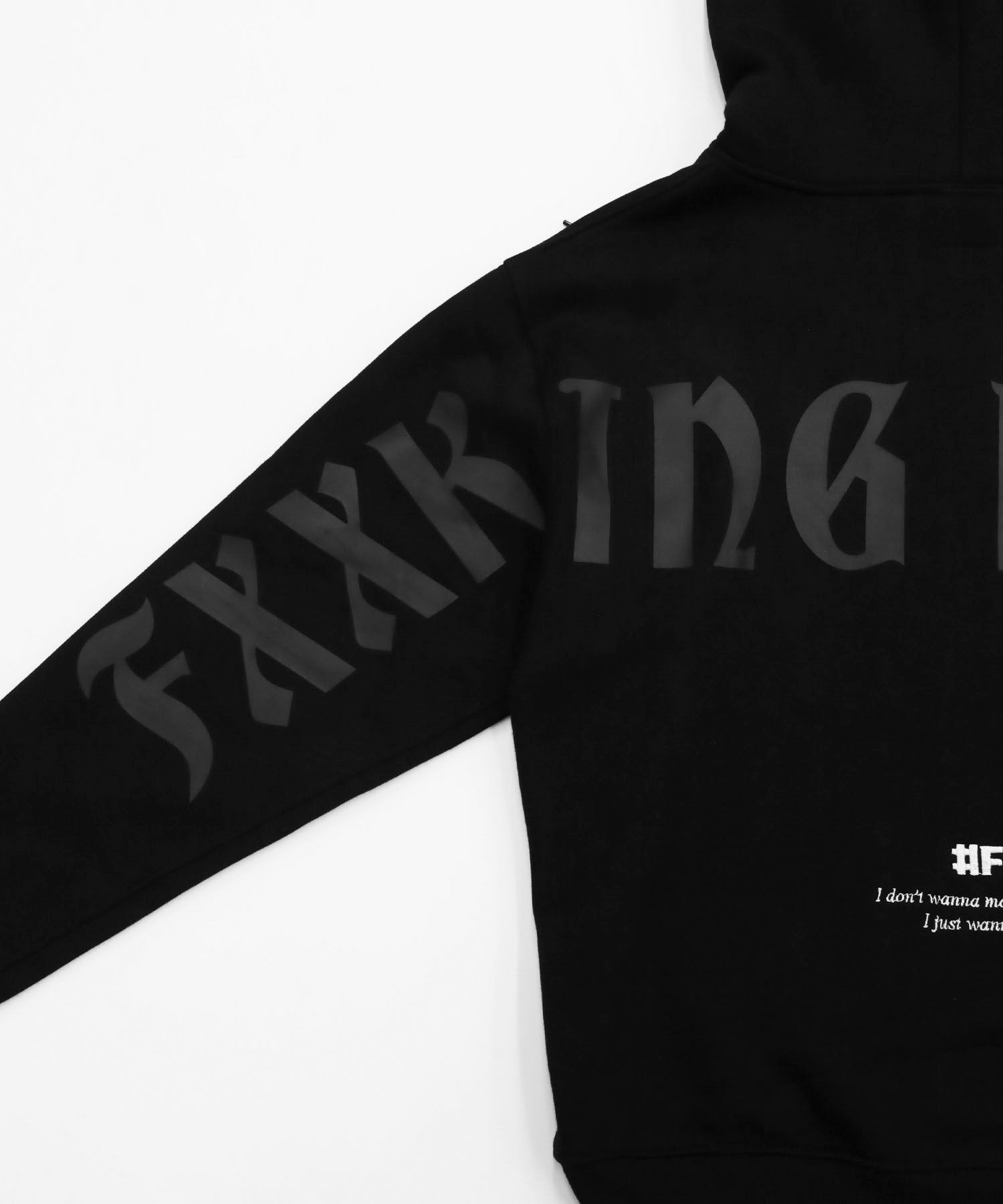 FXXKING RABBITS Sleeve Logo Zip‐up Hoodie – #FR2