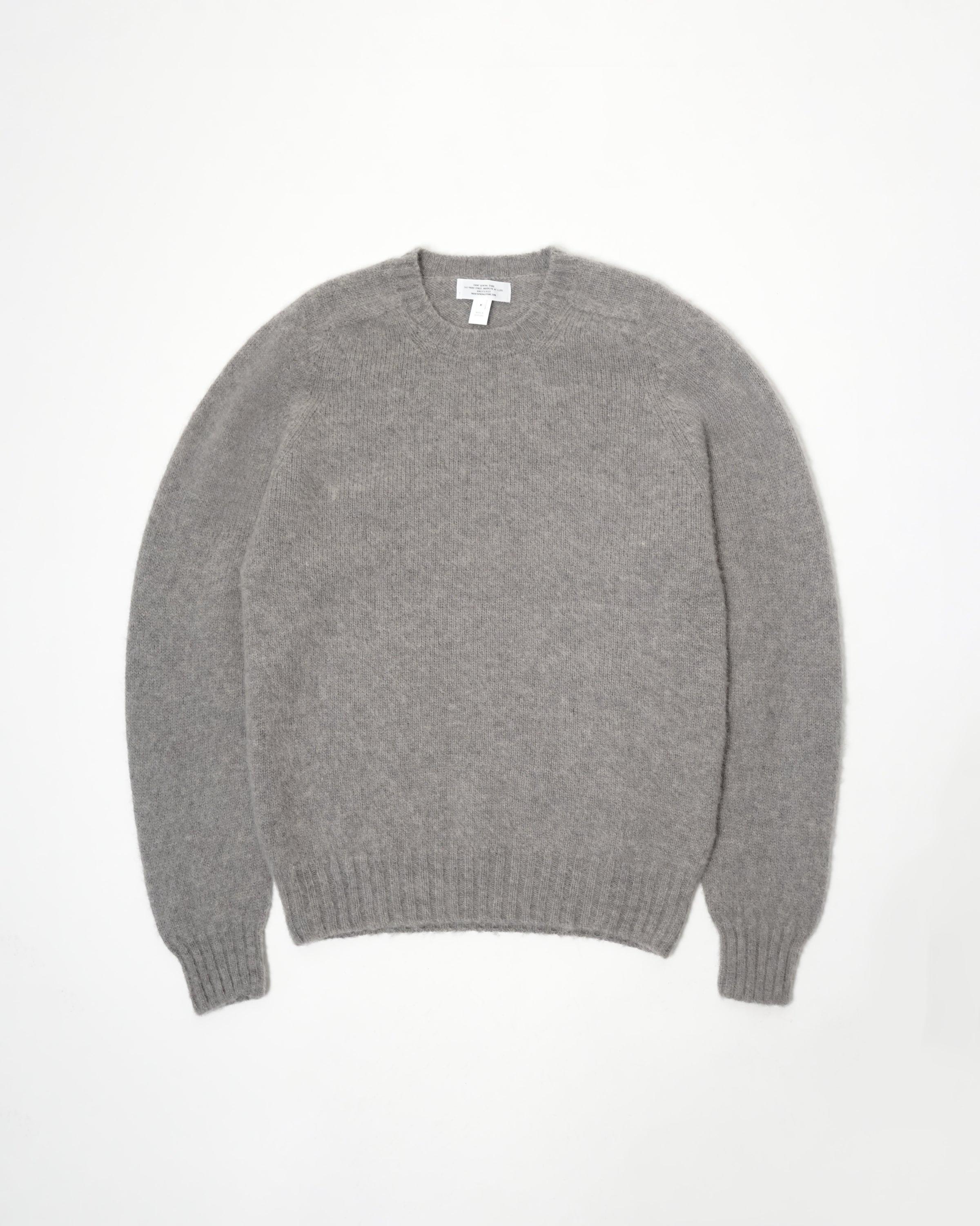Brushed Shetland Sweater Crew Neck / Gray – Front General Store