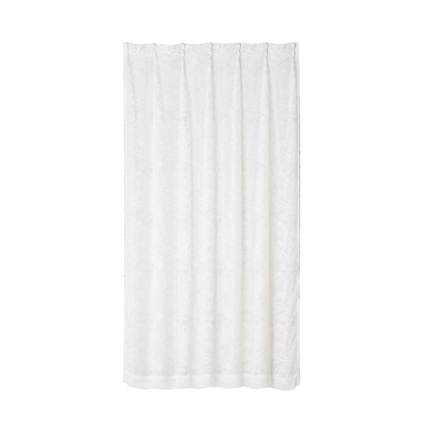 シフォン×ボタニカル ダブルカーテン H1780×W1000 ライトグレー