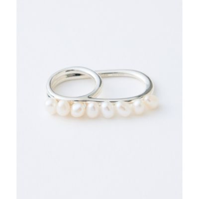 Whim Gazette(ウィム ガゼット)の【Hoaw.】パールダブルリング通販