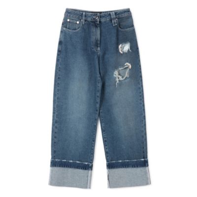 SIMONE ROCHA(シモーネ ロシャ)のCROPPED DISTRESSED STRAIGHT LEG