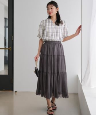 ANY SIS(エニィスィス)の【洗える】シアーワッシャーティアード