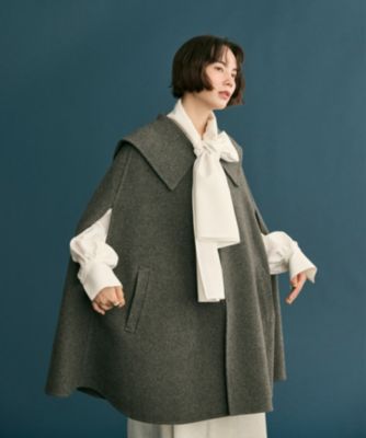 Newans(ハッシュニュアンス)のセーラーカラーダブルフェイスケープ