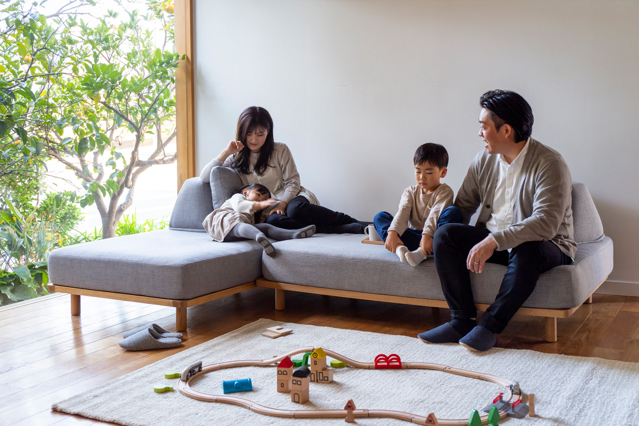 無駄のないソファ 背(ペット対応) カバー - オーナーとペットの境界の