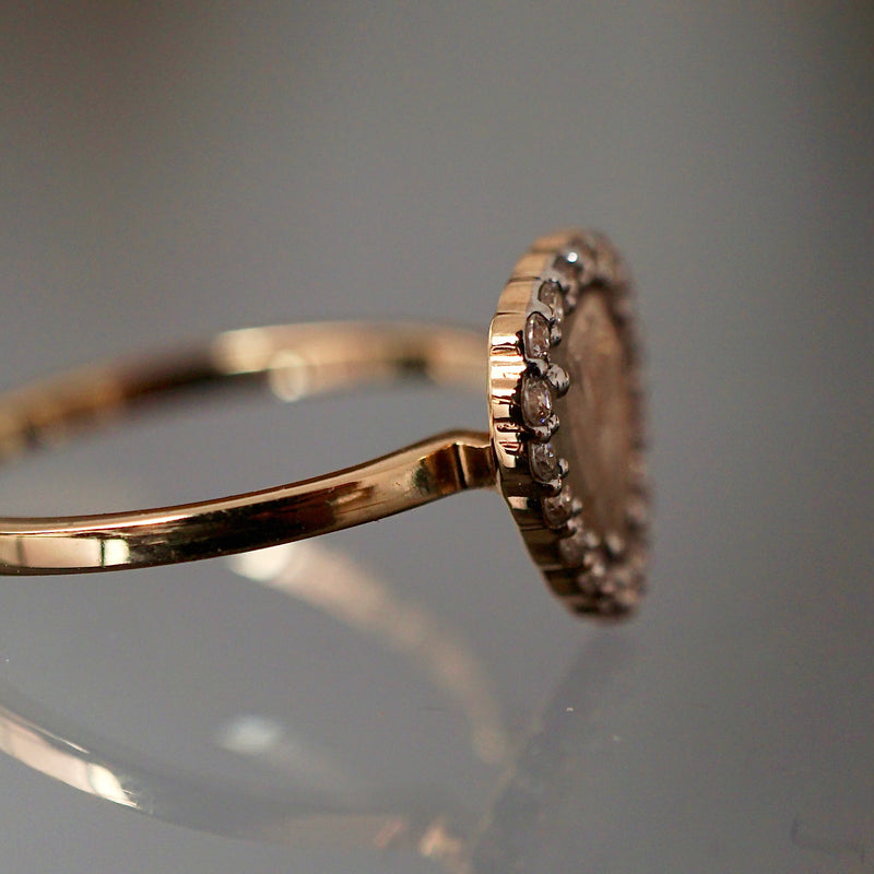 K18 slice Diamond 0.51ct ring 13号 – Fuligo / Fuligoshed