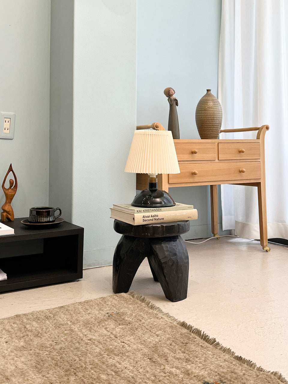 アフリカン スツール 木製 3本脚 椅子 民芸/African Wooden Stool