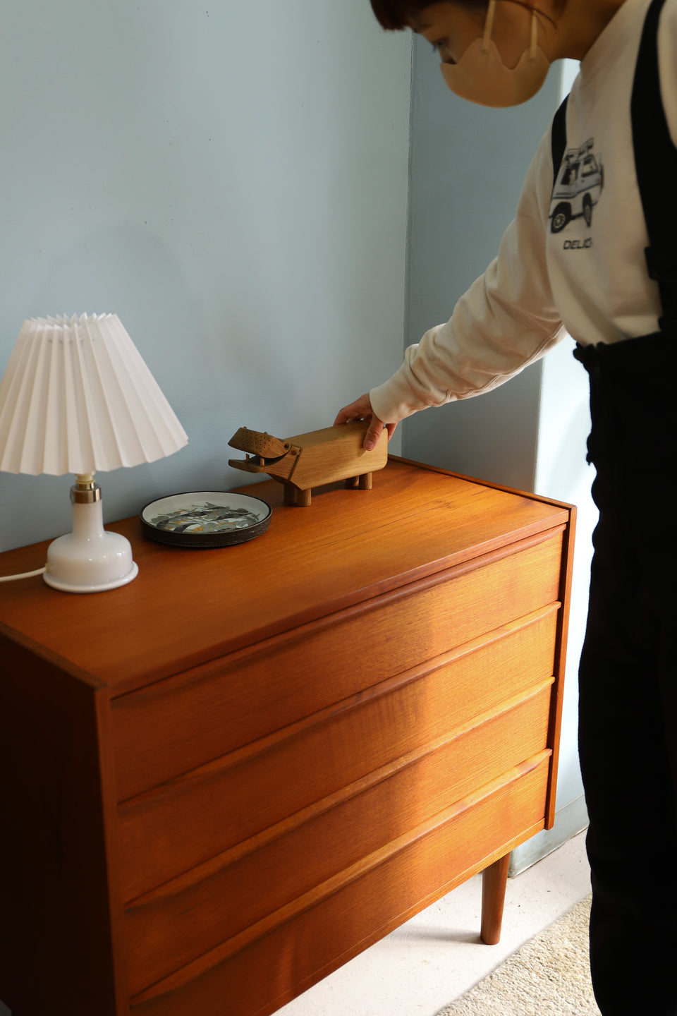 デンマークヴィンテージ 4段チェスト チーク材 収納 北欧家具/Teak