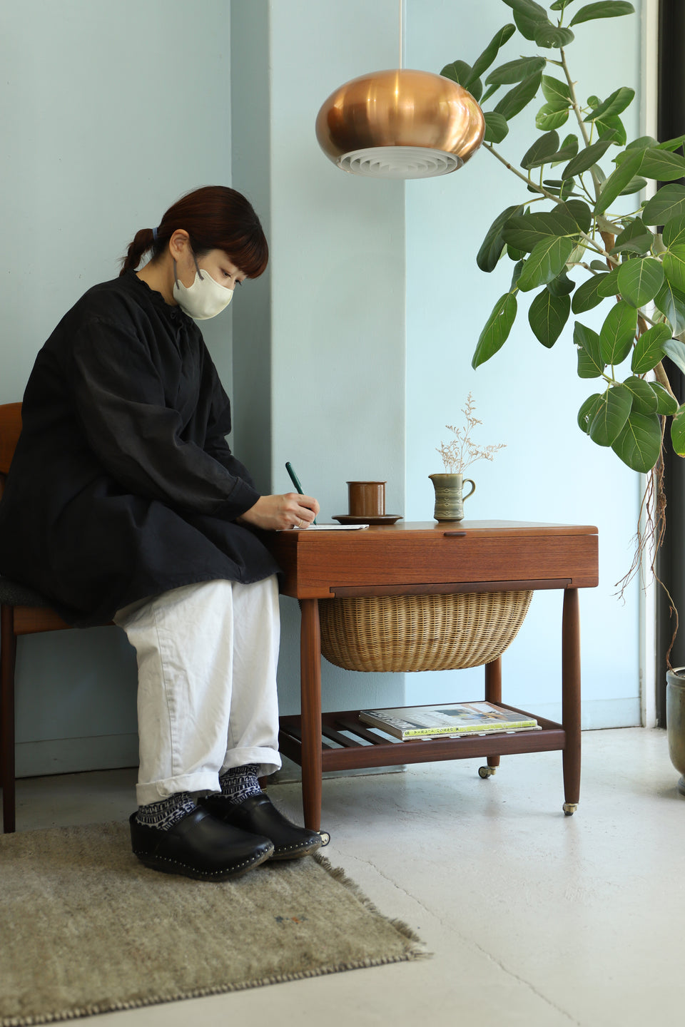 デンマークヴィンテージ ソーイング テーブル ワゴン/Danish Vintage