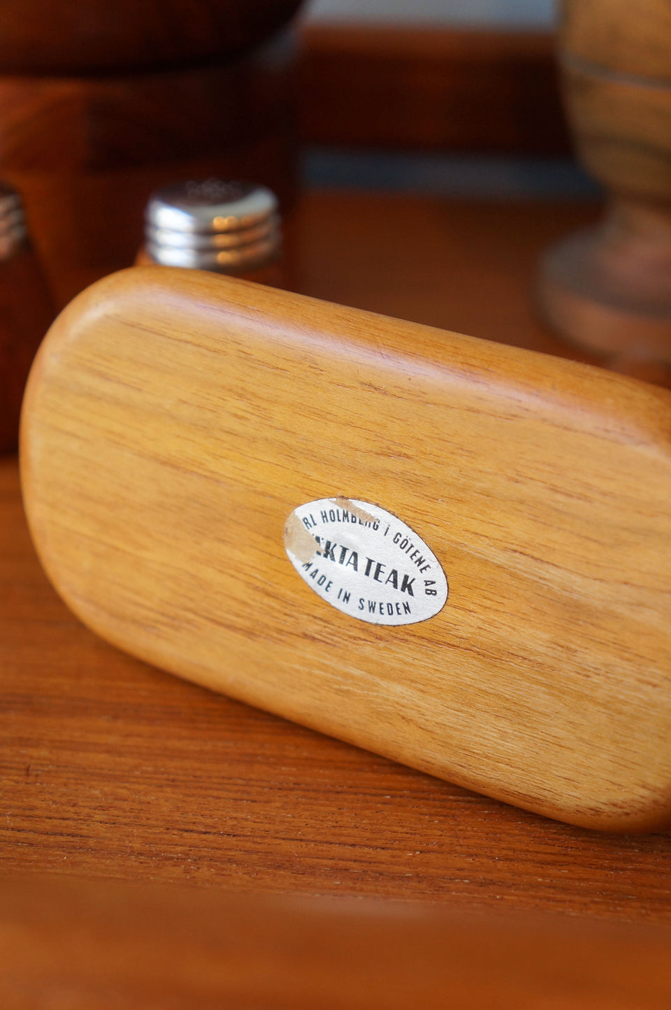 北欧ヴィンテージ超希少箱入未使用品Karl Holmberg チーク製ダストパン