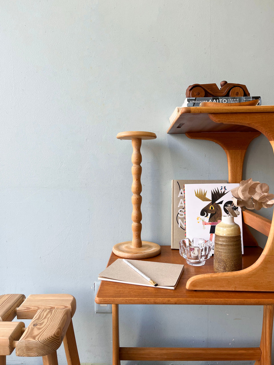 デンマーク プラントスタンド パイン材 北欧インテリア/Pinewood Plant