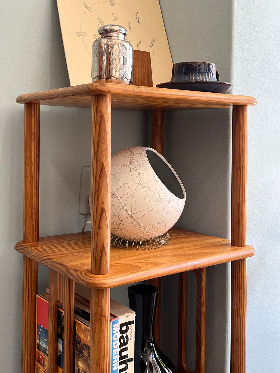 ジャパンヴィンテージ ナジコ パイン材 コーナーラック 昭和レトロ