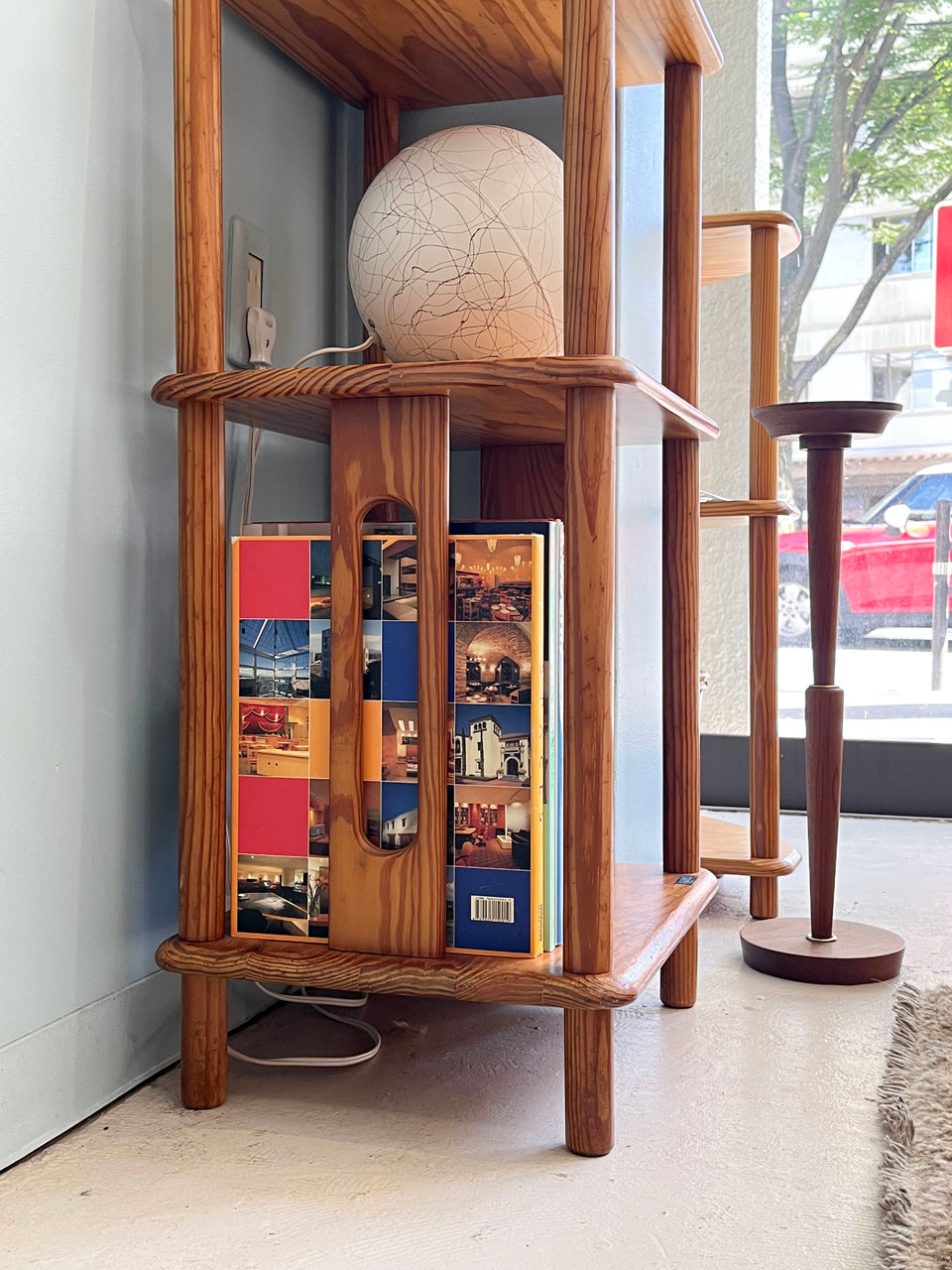 ジャパンヴィンテージ ナジコ パイン材 コーナーラック 昭和レトロ