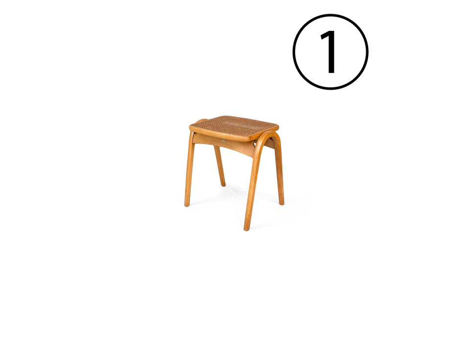 秋田木工 スタッキングスツール ラタン 剣持勇 ジャパニーズモダン