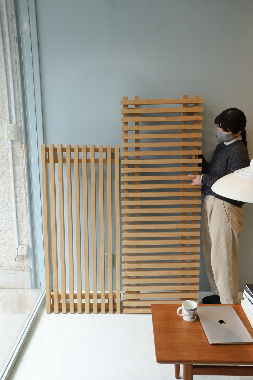 スリット ローベンチ 木製 シャルロット・ペリアン スタイル/Charlotte