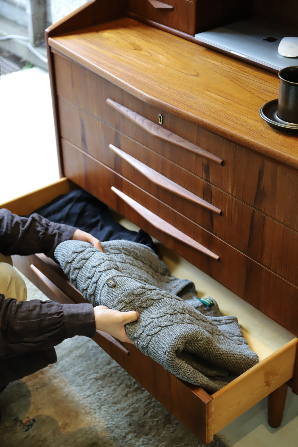 デンマーク ヴィンテージ ライティング ビューロー デスク チェスト