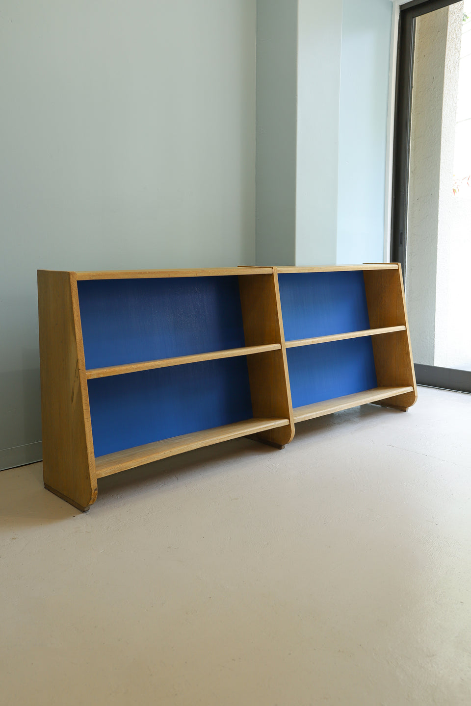 ジャパンヴィンテージ 木製 本棚 図書館 収納 レトロモダン/Japanese