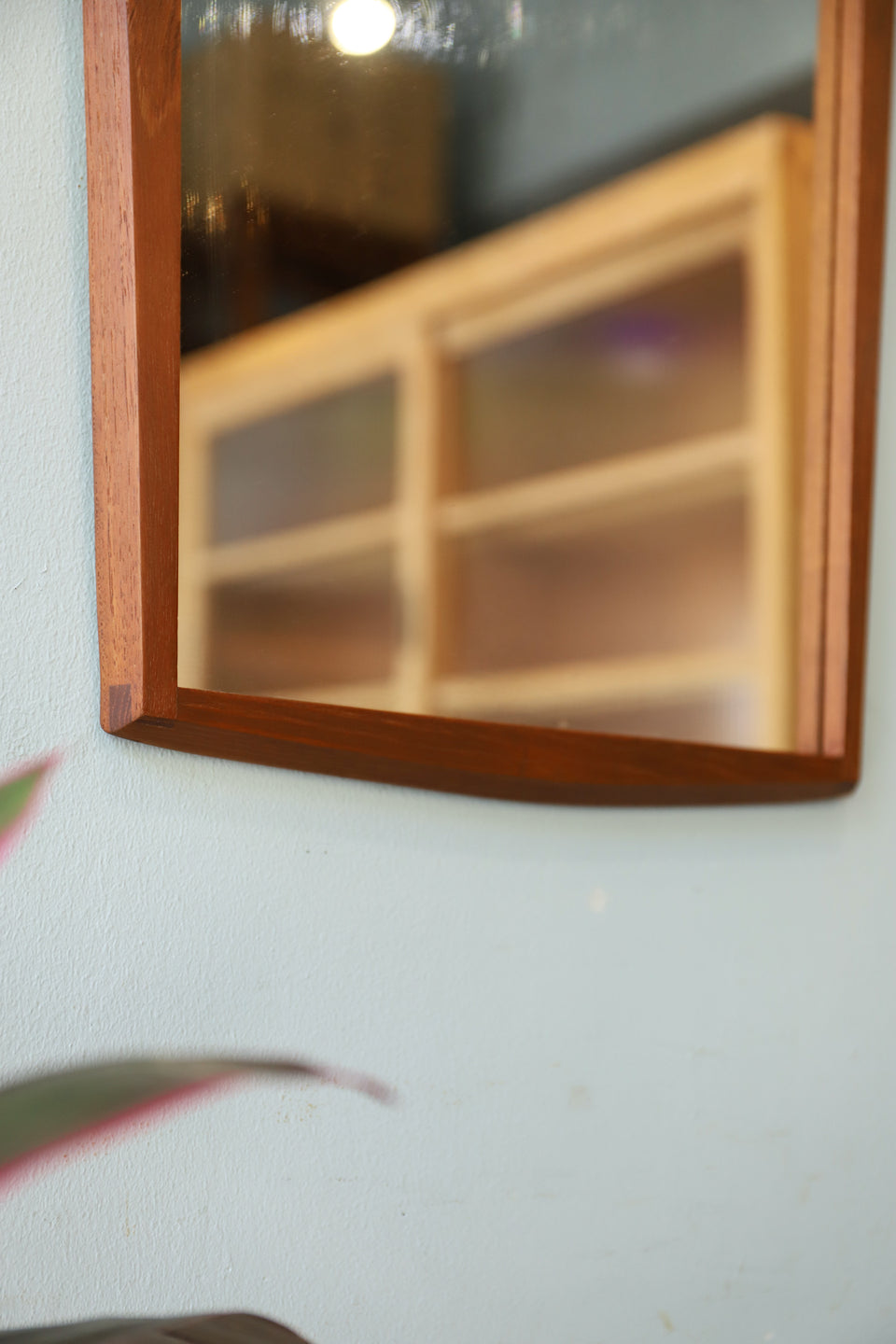 デンマークヴィンテージ ウォールミラー チークフレーム 壁掛け鏡