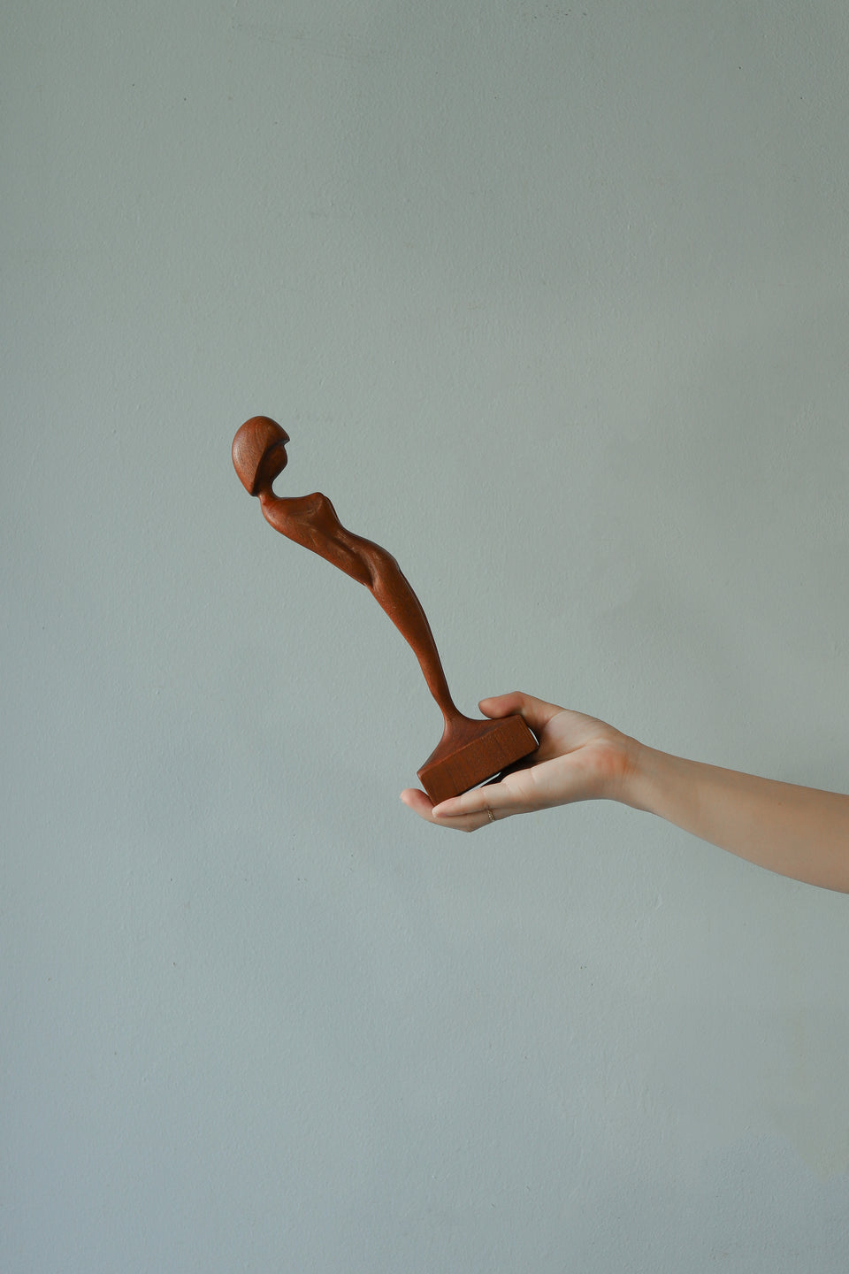 デンマーク ヴィンテージ アルネ・バッセ 彫刻 オブジェ チーク材