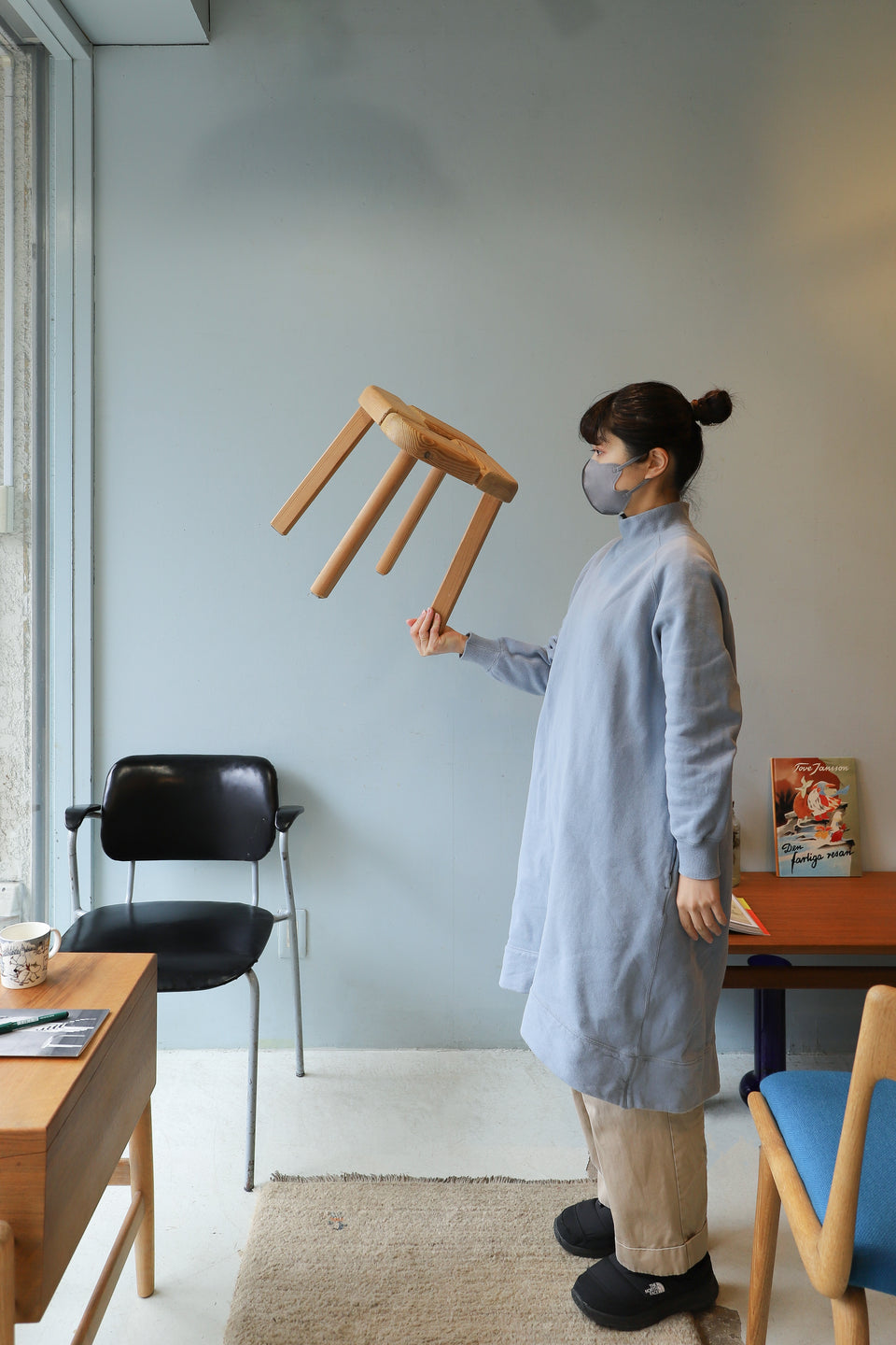 フィンランドヴィンテージ サウナスツール 椅子 パイン材/Pinewood