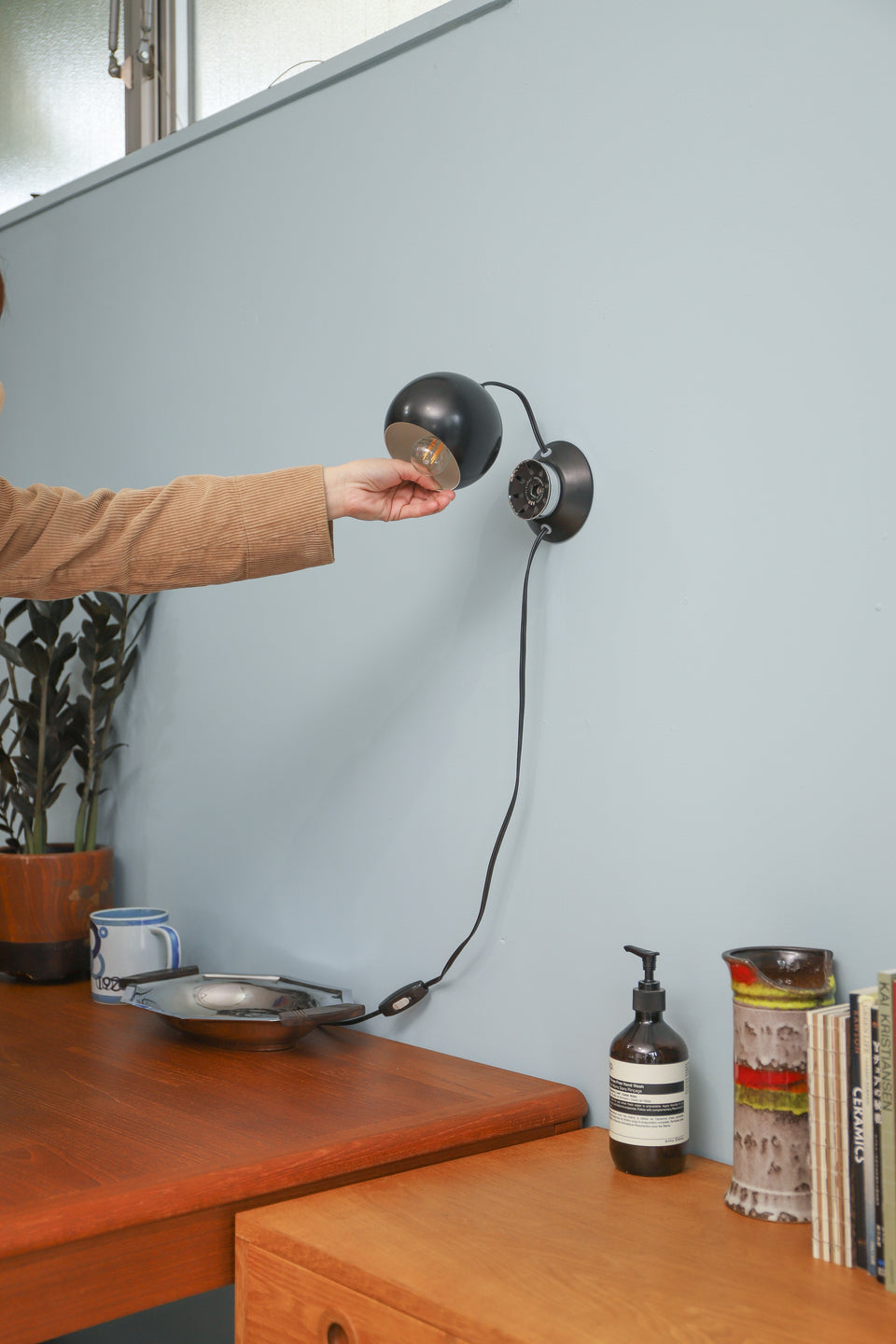 デンマークヴィンテージ アボランダース ボールランプ ウォールランプ