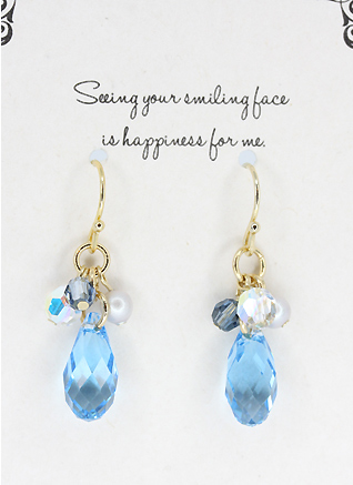 しずくピアス(アクアマリン) – FYgooオンラインショップ