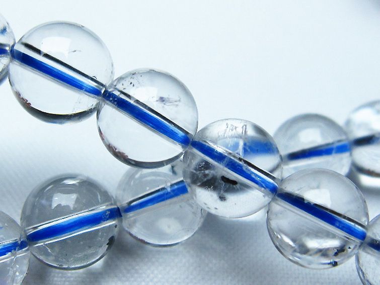 パワーストーン 天然石 ブルーストロベリークォーツ水晶ブレスレット