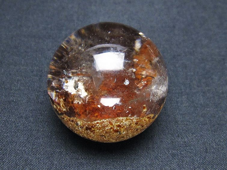 天然石 ガーデンクォーツ（庭園水晶）丸玉34mm[T100-4420]