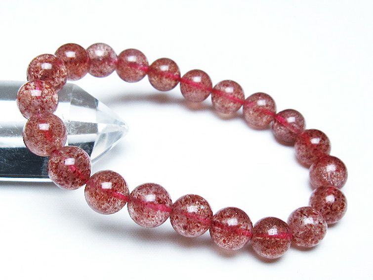 パワーストーン 天然石 アフリカンストロベリークォーツブレスレット