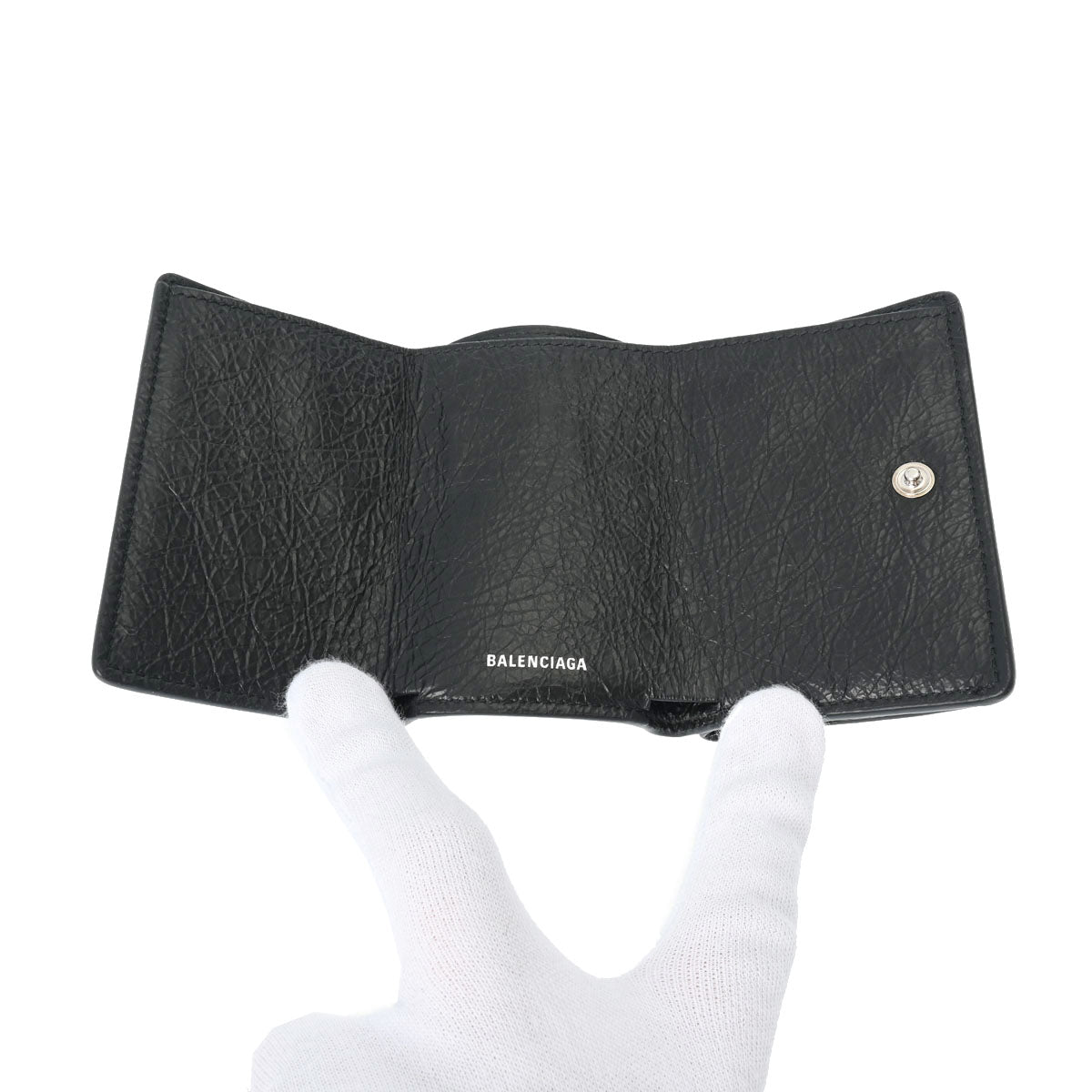 バレンシアガペーパー ミニ ウォレット グラフィティ 黒/マルチカラー