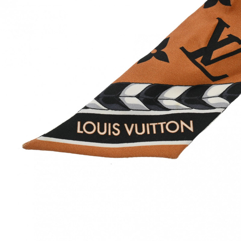 ルイヴィトンバンドーBB LVクラフティ ブラウン/黒 レディース シルク