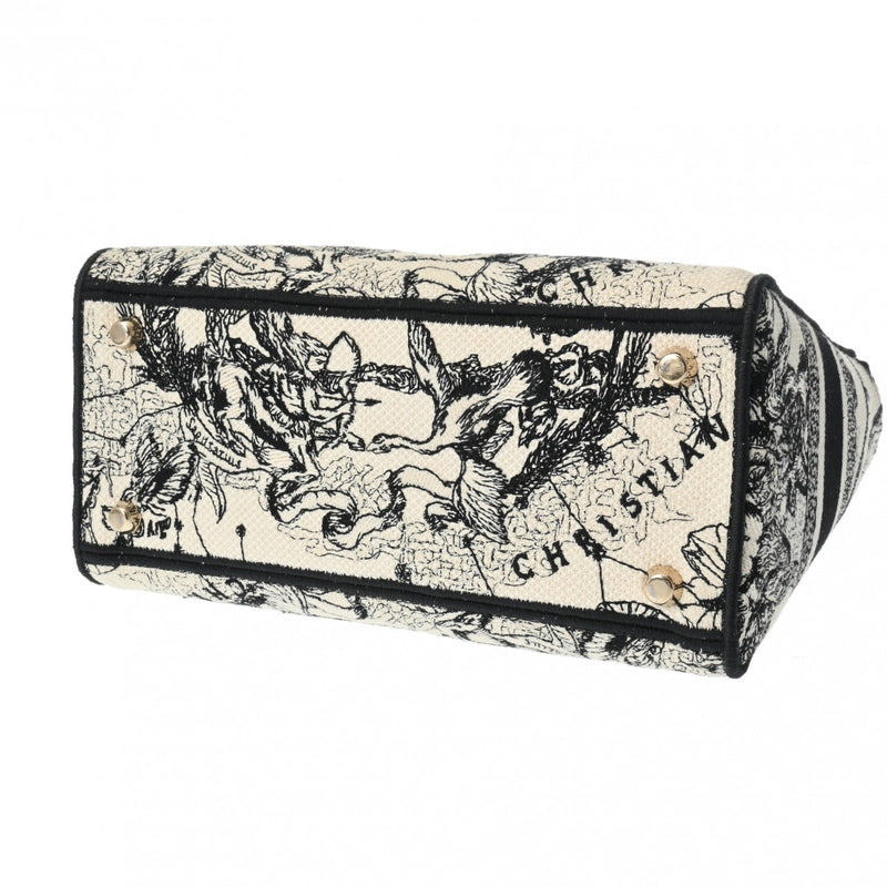 クリスチャンディオールLady D-Lite ミディアム ホワイト/ブラック