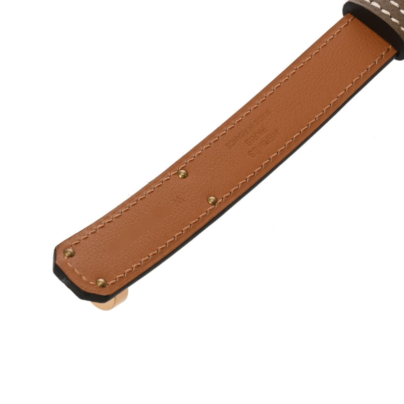HERMES エルメス ケリー ベルト エトゥープ/ゴールド W刻印(2024年頃