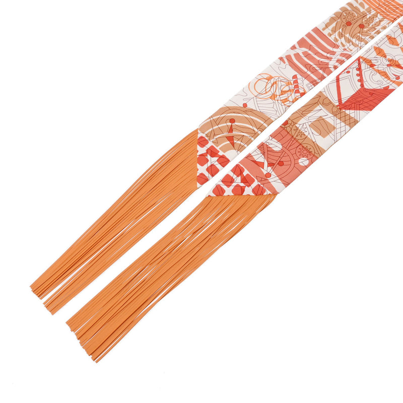 エルメスツイリー フリンジ TWILLY AU オレンジ/ルージュ レディース