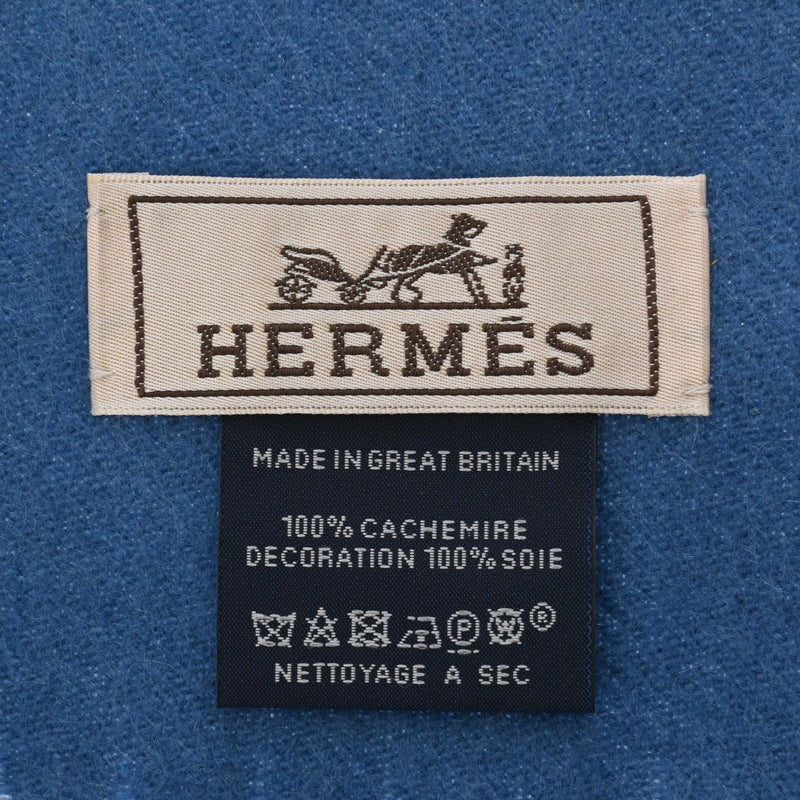 エルメスバッジソワ ブルーオリゾン メンズ マフラー HERMES – 銀蔵