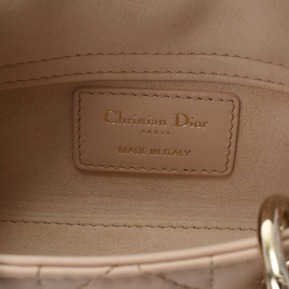 クリスチャンディオールLADY D-JOY マイクロバッグ カナージュ サンド