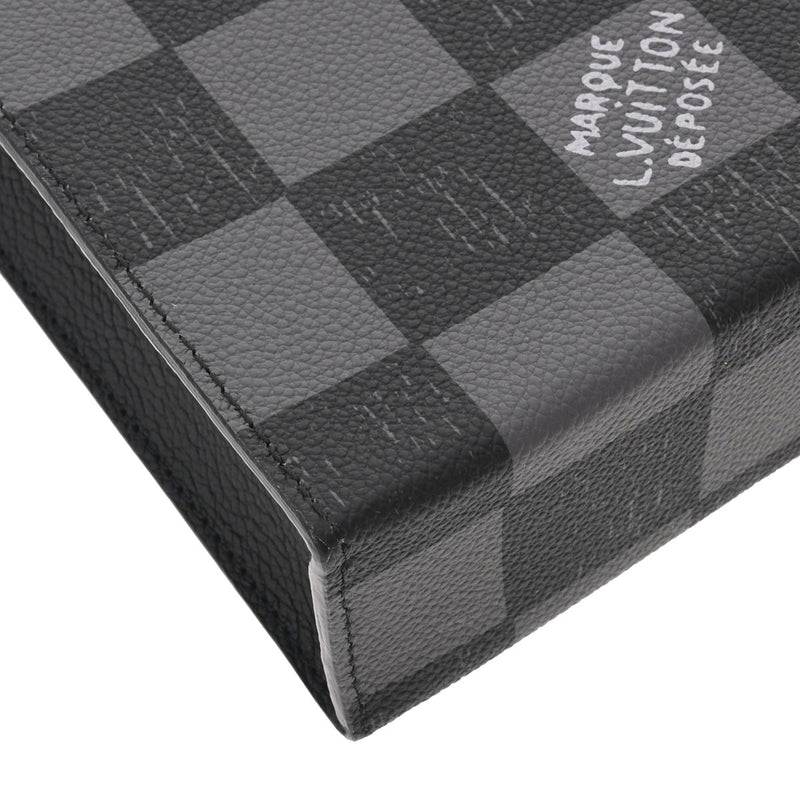 ルイヴィトンダミエ サック プラ チェッカーボード ブラック/グレー