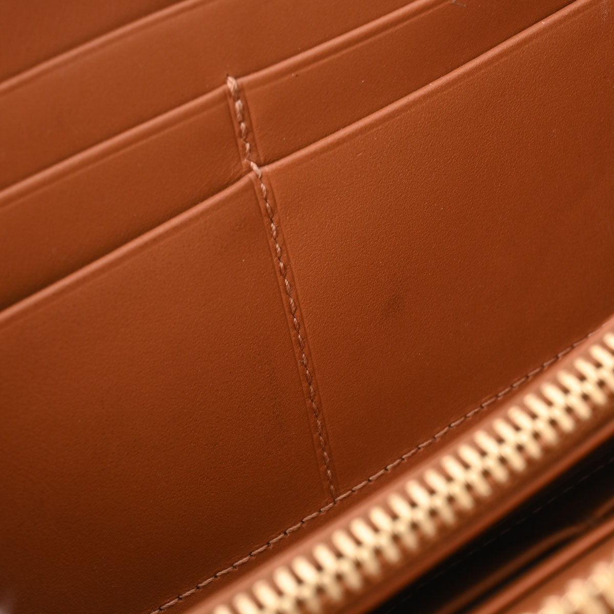 ロエベアナグラム ラウンドファスナー財布 オレンジ レディース レザー