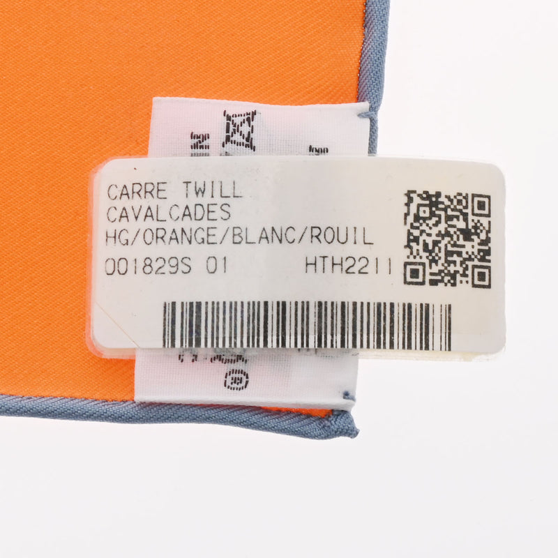 エルメスカレ90 Cavalcades/騎馬行進 オレンジ/ブラン/ルイユ