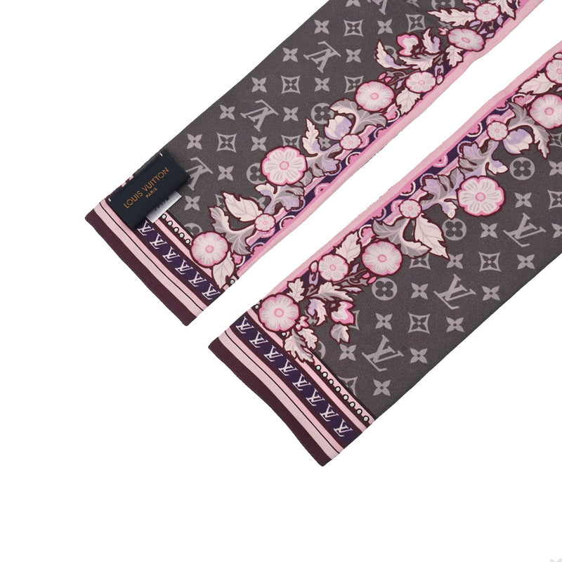 ルイヴィトンバンドー 紫 レディース シルク100％ スカーフ M71478