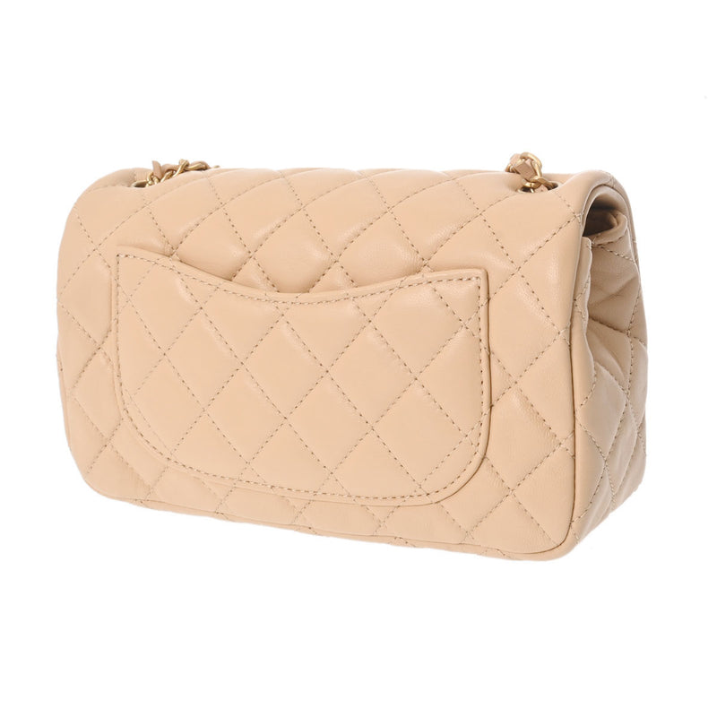 シャネルチェーンショルダー 20cm ミニマトラッセ ココボール ベージュ