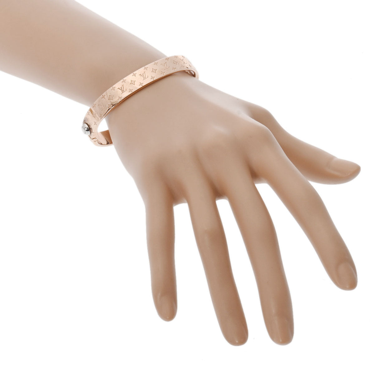 ルイヴィトンカフナノグラムブレスレットバングルピンクゴールドVuitton