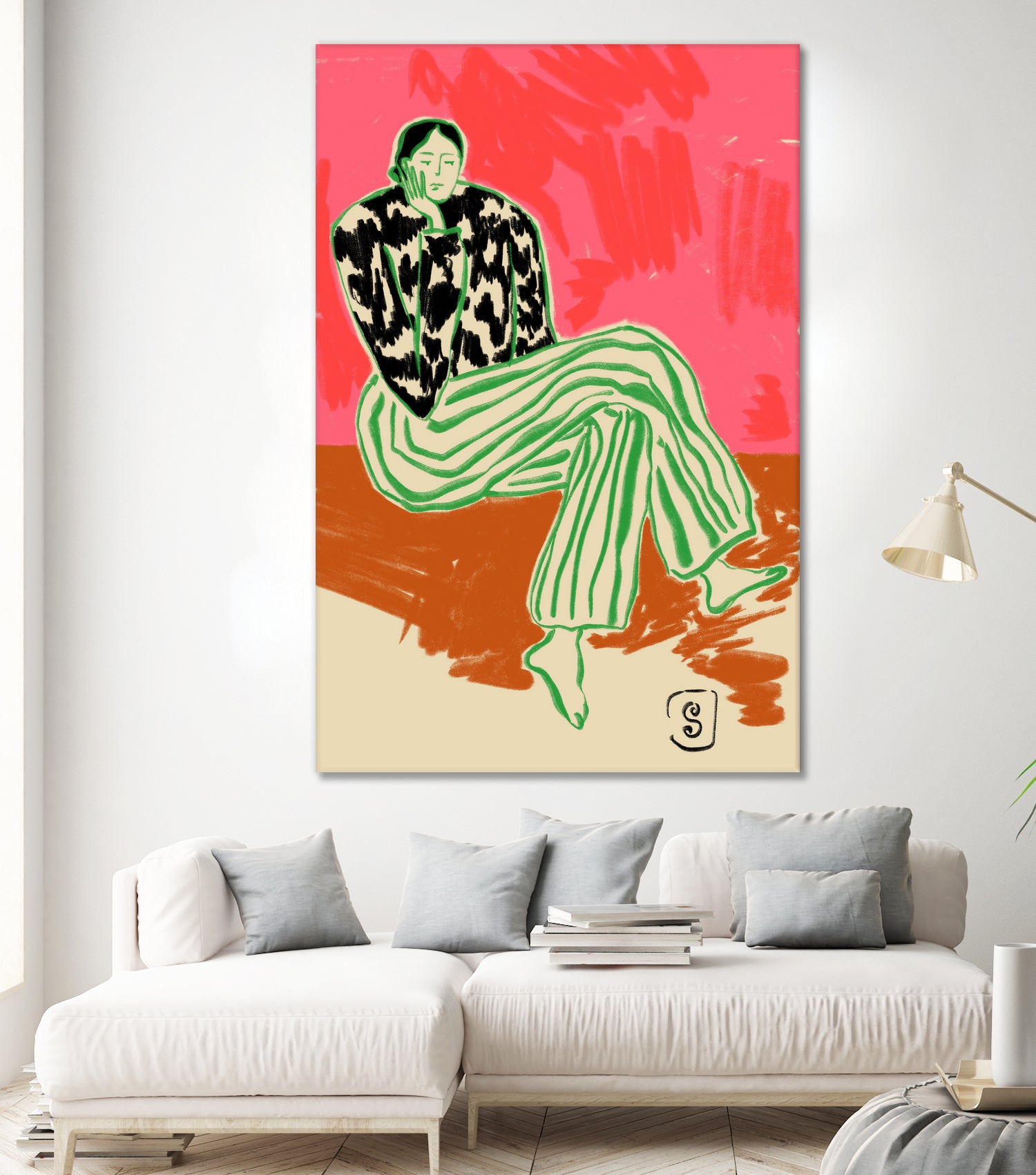 Calm Woman Portrait - Art Print by Sandra Poliakov | GIANT ART