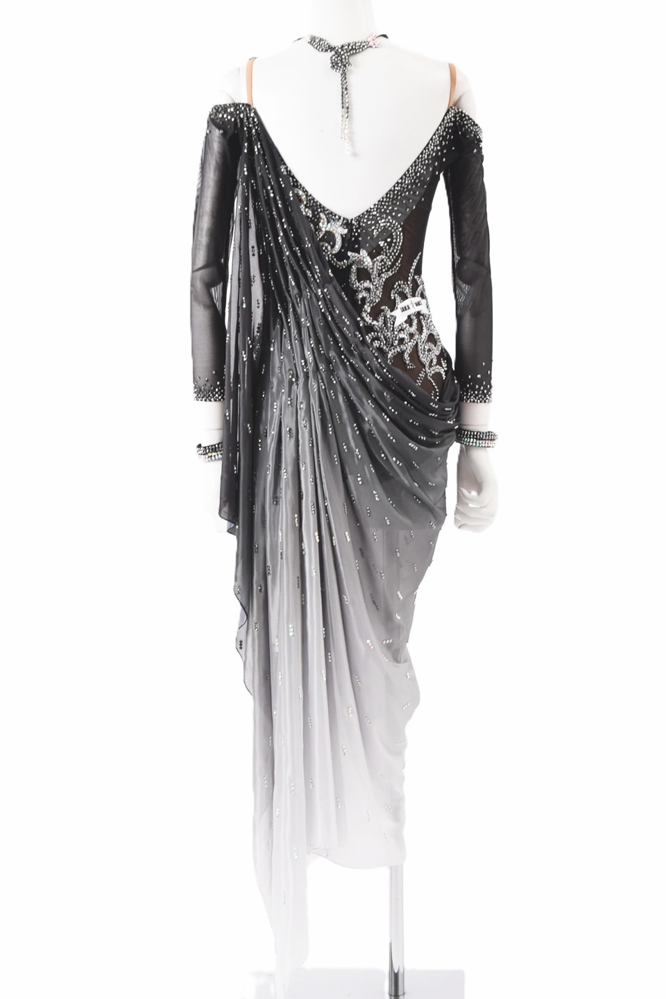 ラテンドレス WL0170D ブラック/シルバー M 社交ダンス タカダンス