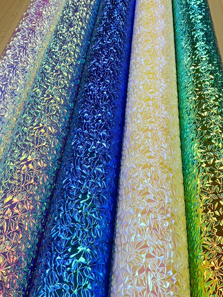 人工オパール　三線バチ　オーロラ模様 彩光オパール】3mm星型〔全39色〕