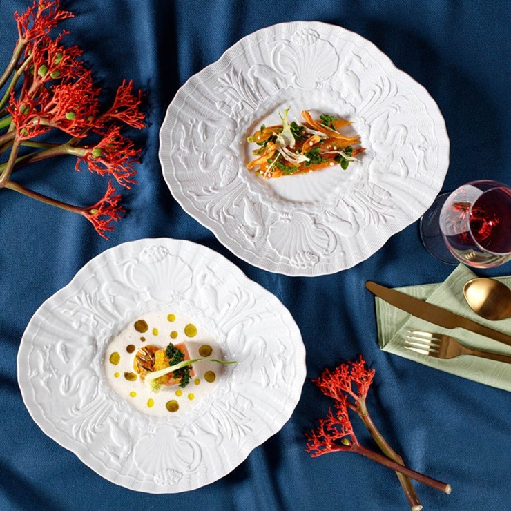 マイセン 波の戯れ ホワイト サービスプレート 32.5cm 000000/29478