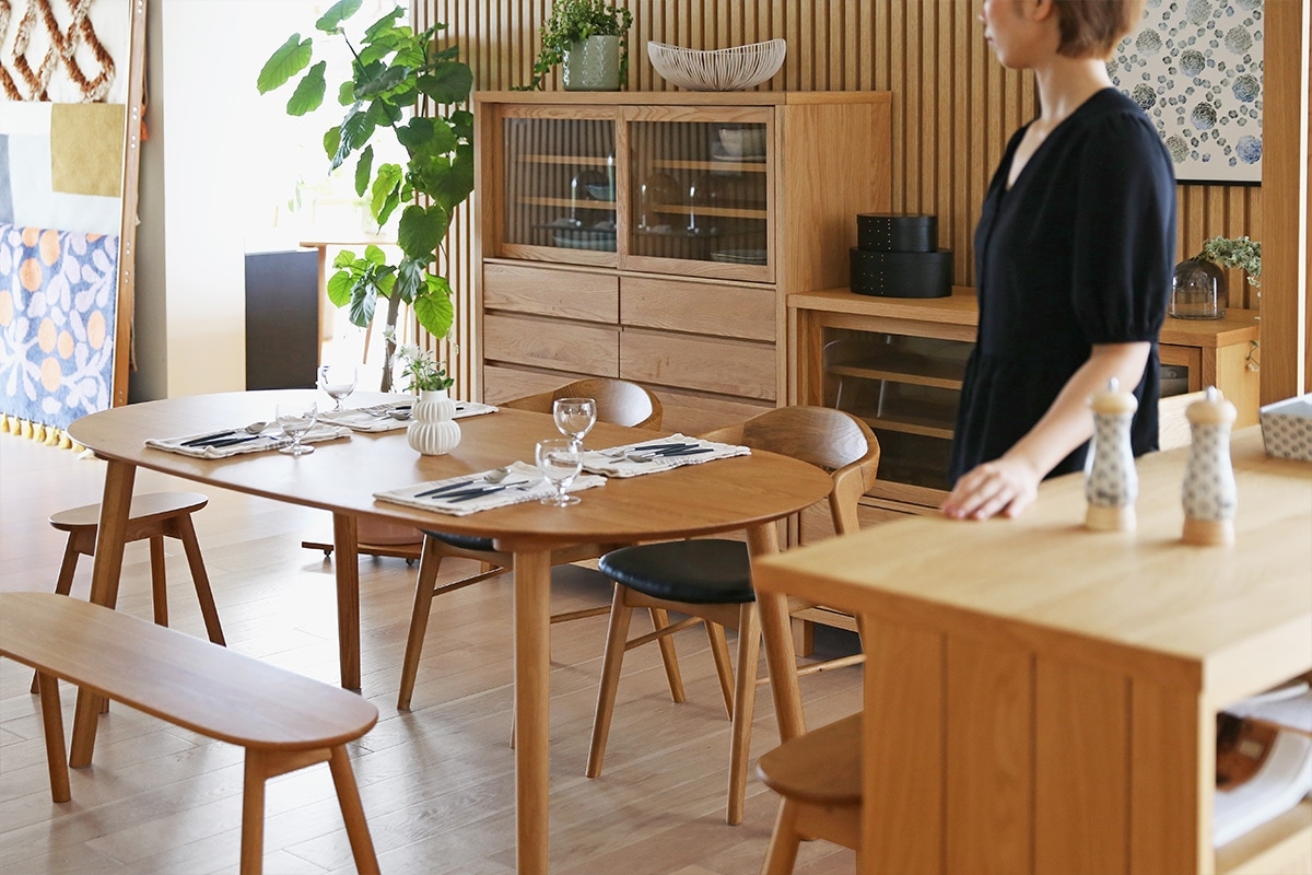 CANO 85カップボード オーク