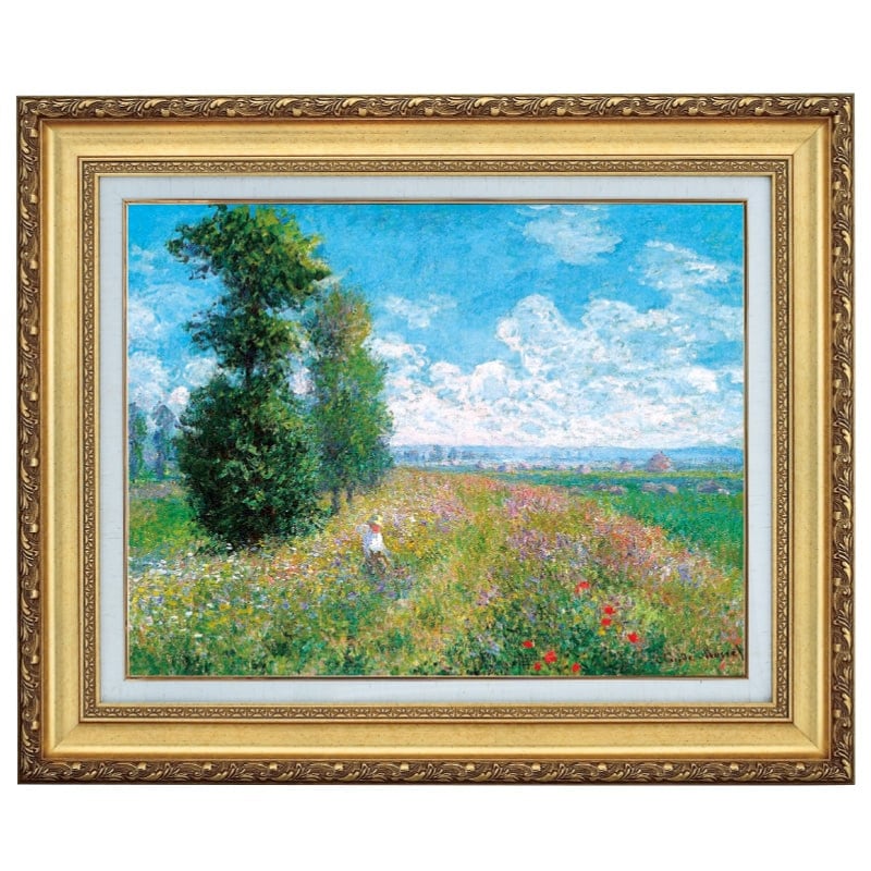 モネ 「ポプラと草原の散歩道」 6号 立体複製名画 【5％ポイント還元中