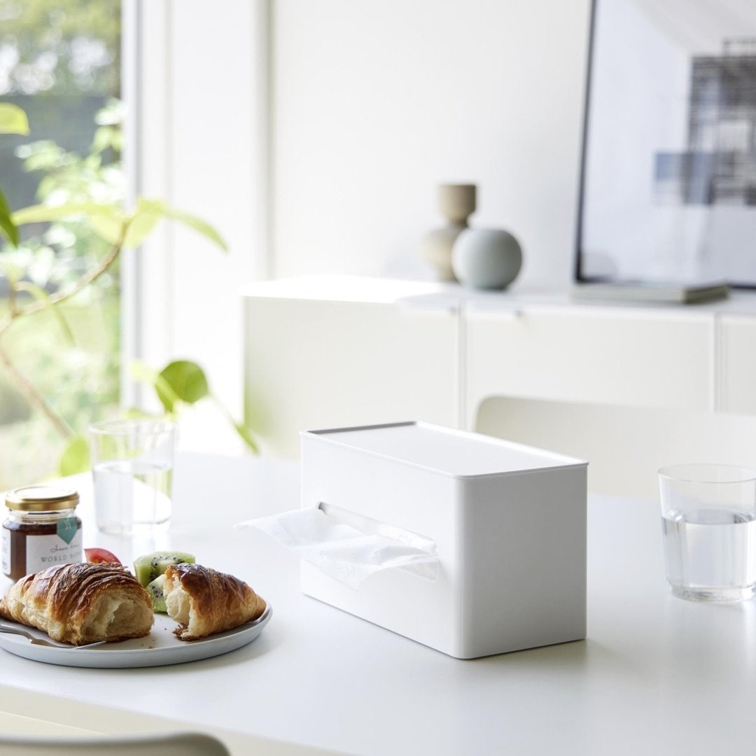 tower】 両面コンパクトティッシュ＆ウェットシートケース｜リビング