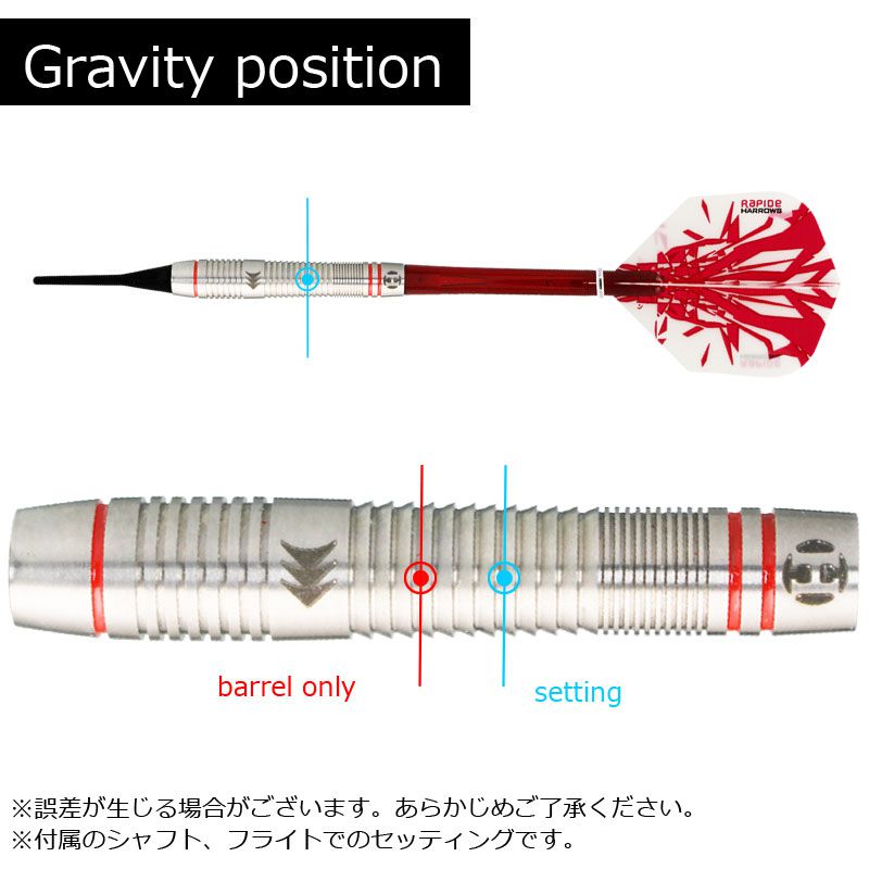 Harrows】RAPIDE 90% Style A ソフトダーツ ハローズ ラピード 18gR