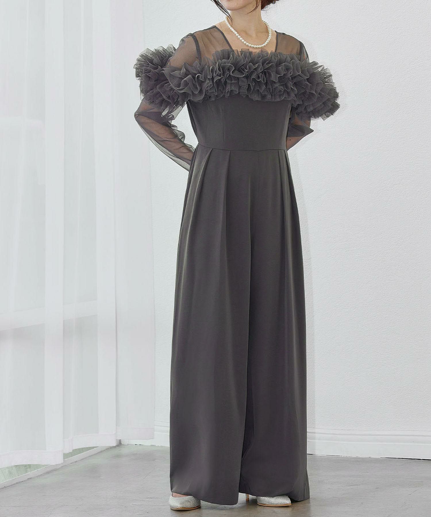 結婚式・お呼ばれ対応 | チュールフリルドッキングオールインワン